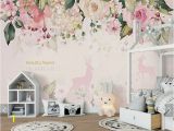 Painted Floral Wall Murals Flower Wall Murals Wallpaper White Flower On Blue