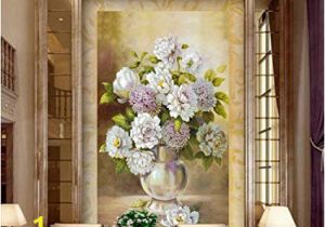 Painted Flower Wall Murals Amazon Xbwy European Style Vase Flower Oil Painting