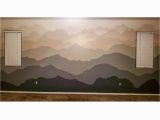 Painted Mountain Wall Mural Hand Painted Wall Mural Of Gra Nt Mountain Ranges Done In