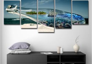 Painted Ocean Wall Murals 2019 Home Decor Canvas Wall Art Ocean World In A Wishing Bottle Paintings Hd Prints Beach Sailboat Poster From Print Art Canvas $16 41