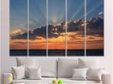 Painted Ocean Wall Murals Cloud Painting Ocean Painting Sunset Painting Seascape