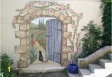 Painted Outdoor Wall Murals Secret Garden Mural