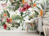 Painted Tropical Wall Murals Custom 3d Wallpaper Modern Tropical Rain forest Plant Leaf Cactus Wall Murals Living Room Bedroom Creative Wall Painting Window Wallpaper Women