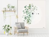 Painted Tropical Wall Murals Extra Canvas Art Watercolor Leaves Painting Tropical Wall Art Leaves Wall Art Minimalist Wall Art Oversize Art Print