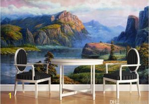 Painted Wall Murals Nature Realistic Landscape Oil Paintings Valley Spring Mural