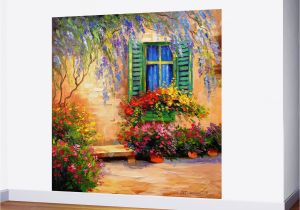 Painted Wall Murals Near Me Blooming Summer Patio Wall Mural