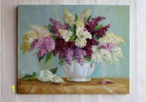 Painted Wall Murals Near Me Bouquet Lilac White Lilac Painting original Oil Painting