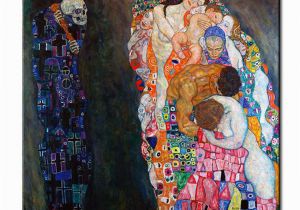 Painted Wall Murals Near Me original Wall Picture Gustav Klimt Death and Life Wall