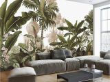 Painted Wall Murals Of Trees Hand Painted Tropical Rainforest forest Wallpaper Wall Mural