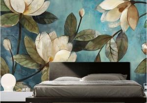 Painting A Mural On A Textured Wall High Quality Deep Texture 3d White Lotus Retro Style Oil