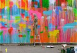 Painting A Mural On A Textured Wall Rowena Martinich Painting A Mural In north Melbourne