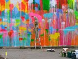 Painting A Mural On A Textured Wall Rowena Martinich Painting A Mural In north Melbourne