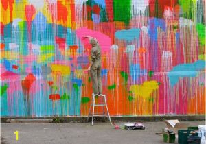 Painting A Mural On A Textured Wall Rowena Martinich Painting A Mural In north Melbourne