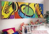 Painting Childrens Wall Murals Kids Childrens Wall Murals Art Music theme