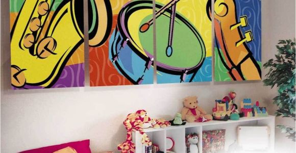 Painting Childrens Wall Murals Kids Childrens Wall Murals Art Music theme