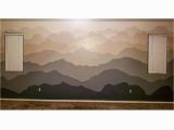 Painting Mountain Mural On Wall Hand Painted Wall Mural Of Gra Nt Mountain Ranges Done In