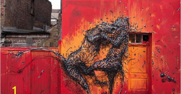 Painting Mural On Brick Wall Murals by Daleast Seem to Explode with Energy