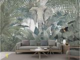 Palm Leaf Wall Mural 3d Wallpaper Custom Mural Landscape nordic Tropical Plant Coconut Tree Animal Elephant Landscape Tv Murals Wallpaper for Walls 3 D Wallpaper to