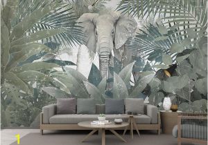 Palm Tree Murals Walls 3d Wallpaper Custom Mural Landscape nordic Tropical Plant Coconut Tree Animal Elephant Landscape Tv Murals Wallpaper for Walls 3 D Wallpaper to