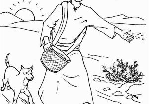 Parable Of the sower Coloring Page Parable Of the sower Farmer Scattered Seed Among Thorns