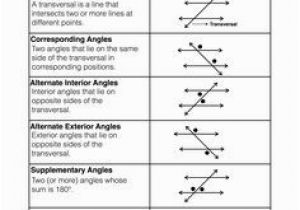 Parallel Lines and Transversals Angle Pairs Coloring Page Answers Transversals and Angles