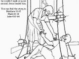 Paralyzed Man Lowered Through Roof Coloring Page 32 Paralyzed Man Lowered Through Roof Coloring Page In