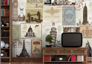 Paris Cafe Wall Mural Fashion Vintage 3d Wallpaper Mural European Style Retro