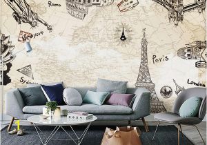 Paris Cafe Wall Mural Großhandel Europa Paris Der Eiffelturm Große Fototapete Murals Wohn Room3d Wand Papier Für Wände 3 D Papel De Parede Para Quart Von Xunxun66 $18 1