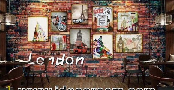 Paris Cafe Wall Murals 3d Wallpaper with Photo Frames Of London Paris and Route 66 Art Wall