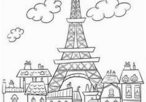 Paris Coloring Pages for Adults Paris Buildings & Eiffel tower Cute Coloring Page to On