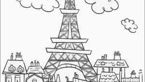 Paris Coloring Pages for Adults Paris Buildings & Eiffel tower Cute Coloring Page to On