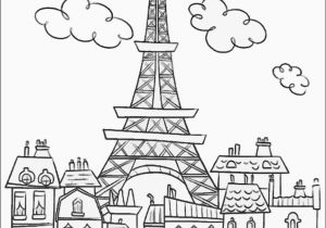 Paris Coloring Pages for Adults Paris Buildings & Eiffel tower Cute Coloring Page to On