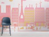 Paris Map Wall Mural Paris City Living Wandtapete In Rosa