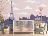 Paris Map Wall Mural Roof S Paris Mural Pink Children Wallpaper Of Paris