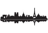 Paris Skyline Wall Mural Fanastick Sticker Skyline Parissticker Skyline Paris