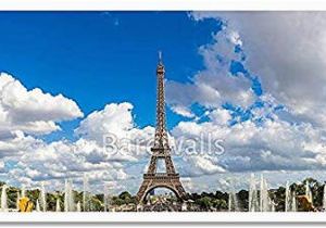 Paris Wall Mural Eiffel tower Amazon Panoramic View Of Eiffel tower In Paris Paper