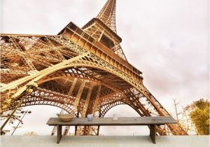 Paris Wall Mural Eiffel tower Custom 3d Photo Wallpaper Paris Eiffel tower Scenery