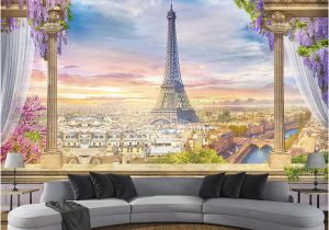 Paris Wall Murals Wallpaper Custom Any Size Wallpaper 3d Stereo Rome Column Paris tower Murals Restaurant Living Room Bedroom Backdrop Wall Decor 3 D Hd It Wallpapers Hd