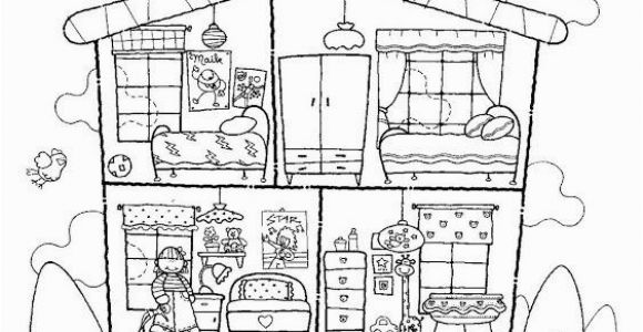Parts Of the House Coloring Pages House Colouring Page