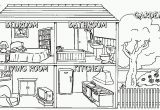 Parts Of the House Coloring Pages Rooms In A House Coloring Pages