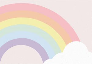 Pastel Rainbow Wall Mural Kids Pastel Rainbow Wallpaper Mural