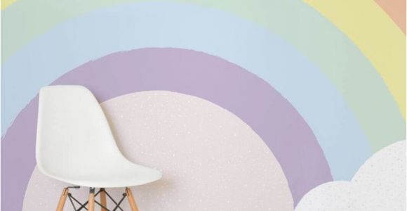 Pastel Rainbow Wall Mural Kids Pastel Rainbow Wallpaper Mural