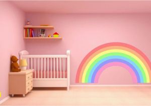 Pastel Rainbow Wall Mural Nursery – Kapow Boom