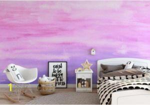 Pastel Rainbow Wall Mural Pastel Pink & Purple Watercolor Ombre Removable Wallpaper Cute