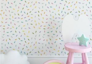 Pastel Rainbow Wall Mural Self Adhesive Wallpaper Rainbow Drops Nursery Wallpaper