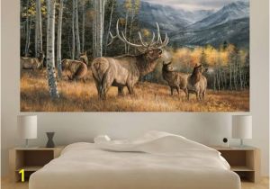 Patio Wall Murals Elk Indoor Outdoor Vinyl Wall Mural Landscapes Wall Mural 244 X