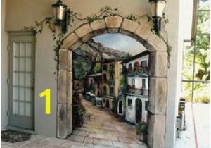 Patio Wall Murals Secret Garden Mural Painted Fences Pinterest