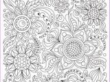 Pattern Coloring Pages Pdf Coloring Page Doodle Flowers Printable Adults and Children