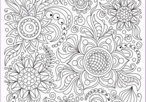 Pattern Coloring Pages Pdf Coloring Page Doodle Flowers Printable Adults and Children