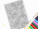 Pattern Coloring Pages Pdf Printable Coloring Page Pdf Instant Download Coloring